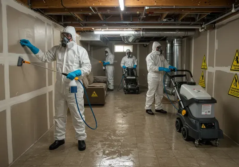 Basement Moisture Removal and Structural Drying process in Tonto Basin, AZ